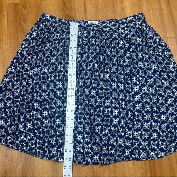 J. Crew Blue and White Smocked Bubble Mini Skirt - Picture 11 of 14